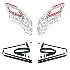 VW Bus T3 Türschachtdichtungen komplett li. & re.