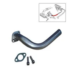 VW Bus T3 Wasserrohr lang mit 90°-Bogen WBX Edelstahl