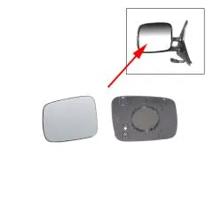 VW Bus T4 Außenspiegelglas links plan für elektr. & beheizte Spiegel