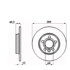 VW Bus T4 Bremsscheiben hinten - 2 Stück von Zimmermann