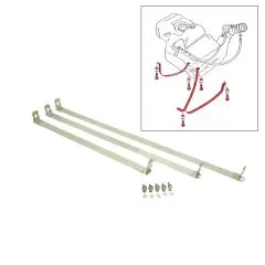 VW Bus T4 Haltebänder für Tank aus Edelstahl inkl. Schrauben
