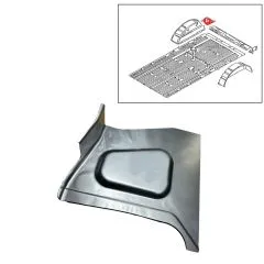 VW Bus T4 Reparaturblech Boden ohne Klima hinten rechts
