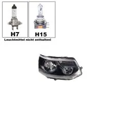 VW Bus T5 Hauptscheinwerfer H7 / H15 rechts ab 11/09
